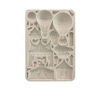 Stamperia - Silicon Mould A5 for Scrapbooks, Bullet Journals and More, Non-Stick, Suitable for Air-Dry Clay, Resin and More, Perfect for Crafts and Gifting (Alice in Christmas, Circus & Air Balloons)
