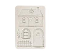 Stamperia - Silicon Mould A5 for Scrapbooks, Bullet Journals and More, Non-Stick Surface, Suitable for Air-Dry Clay, Resin and More, Perfect for Crafts and Gifting (Christmas Cottage)