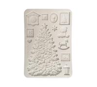 Stamperia - Silicon Mould A5 for Scrapbooks, Bullet Journals and More, Non-Stick Surface, Suitable for Air-Dry Clay, Resin and More, Perfect for Crafts and Gifting (Christmas Tree)