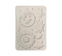 Stamperia - Silicon Mould A5 for Scrapbooks, Bullet Journals and More, Non-Stick Surface, Suitable for Air-Dry Clay, Resin and More, Perfect for Crafts and Gifting (Christmas Garlands)