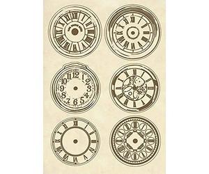 Stamperia Silueta de Madera tamaño A5-Relojes, Multicolor, 14.8cmX21cm