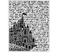 Stamperia - Thick Stencil for Scrapbooks, Albums, Cards, Bullet Journals, and More, Flexible Material, Easy to Clean, Perfect for Crafts and Gifting (Wonderland, Castle)