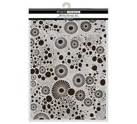 Stamperia - Thick Stencil for Scrapbooks, Albums, Cards, Bullet Journals, and More, Flexible Material, Easy to Clean, Perfect for Crafts and Gifting (All Around, Rings) (A3)