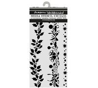 Stamperia - Thick Stencil for Scrapbooks, Albums, Cards, Bullet Journals, and More, Flexible Material, Easy to Clean, Perfect for Crafts and Gifting (Christmas, Boarders)