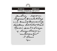 Stamperia - Thick Stencil for Scrapbooks, Albums, Cards, Bullet Journals, and More, Flexible Material, Easy to Clean, Perfect for Crafts and Gifting (Family, Heart with Writing)