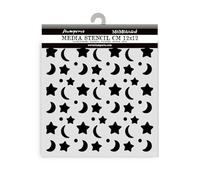 Stamperia - Thick Stencil for Scrapbooks, Albums, Cards, Bullet Journals, and More, Flexible Material, Easy to Clean, Perfect for Crafts and Gifting (Baby, Star and Moon)