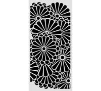 Stamperia - Thick Stencil for Scrapbooks, Albums, Cards, Bullet Journals, and More, Flexible Material, Easy to Clean, Perfect for Crafts and Gifting (Oriental Garden, Flowers Pattern)