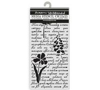 Stamperia - Thick Stencil for Scrapbooks, Albums, Cards, Bullet Journals, and More, Flexible Material, Easy to Clean, Perfect for Crafts and Gifting (Herbarium Silvae, Letter with Flowers)