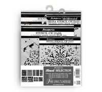 Stamperia - Thick Stencils for Scrapbooks, Albums, Cards, Bullet Journalling, and More, Flexible Material, Easy to Clean, Perfect for Hobbies, Crafts and Gifting (The Owl’s House) (Assortment, 9pcs)