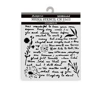 Stamperia - Thick Stencils for Scrapbooks, Albums, Cards, Bullet Journalling, and More, Flexible Material, Easy to Clean, Perfect for Crafts and Gifting (Favourites Refresh, Writings Pattern)