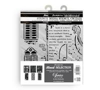 Stamperia - Thick Stencils for Scrapbooks, Albums, Cards, Bullet Journalling, and More, Flexible Material, Easy to Clean, Perfect for Hobbies, Crafts and Gifting (Venice, City of Art - Assortment)