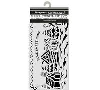 Stamperia - Thick Stencils for Scrapbooks, Albums, Cards, Bullet Journalling, and More, Flexible Material, Easy to Clean, Perfect for Hobbies, Crafts and Gifting (Candy Christmas, Village)