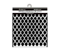 Stamperia - Thick Stencils for Scrapbooks, Albums, Cards, Bullet Journalling, and More, Flexible Material, Easy to Clean, Perfect for Hobbies, Crafts and Gifting (Timeless, Net Texture)