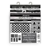 Stamperia - Thick Stencils for Scrapbooks, Albums, Cards, Bullet Journalling, and More, Flexible Material, Easy to Clean, Perfect for Hobbies, Crafts and Gifting (Candy Christmas) (Assortment, 7pcs)