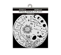 Stamperia - Thick Stencils for Scrapbooks, Albums, Cards, Bullet Journalling, and More, Flexible Material, Easy to Clean, Perfect for Crafts and Gifting (Favourites Refresh, Cosmos Circle)