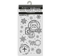Stamperia - Thick Stencils for Scrapbooks, Albums, Cards, Bullet Journals, and More, Flexible Material, Easy to Clean, Perfect for Crafts and Gifting (Gear Up for Christmas, Snowflakes)
