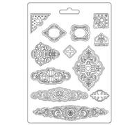 Stamperia, Vintage Library Soft Mold Plates A4