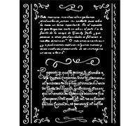 Stamperia, Vintage Library Thick Stencil 20 x 25 cm Letras