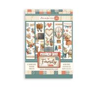 Stamperia - Washi Pad for Scrapbooks, Albums, Cards, Bullet Journals and More, Translucent and Easy to Cut, Acid Free, Perfect for Hobbies, Crafts, and Gifting (Family) (A5) (8 Sheets)