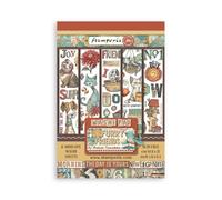 Stamperia - Washi Pad for Scrapbooks, Albums, Cards, Bullet Journals and More, Translucent and Easy to Cut, Acid Free, Perfect for Hobbies, Crafts, and Gifting (Furry Friends) (A5) (8 Sheets)