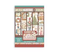Stamperia - Washi Pad for Scrapbooks, Albums, Cards, Bullet Journals, and More, Translúcido, Easy to Cut, Acid Free, Perfect for Hobbies, Crafts, and Gifting (The Nutcracker) (A5) (8 hojas)
