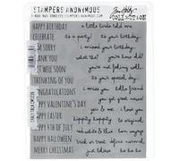 Stampers Anonymous Art Gone Wild Crazy Talk Juego de sellos adhesivos, gris, 7 x 8.5 pulgadas