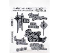 Stampers Anonymous CLING RBBR STAMP SET CMAS #2, Christmastime #2