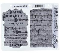 Stampers Anonymous ClingStamp TH Music & Advert Sellos, Multicolor, varias tallas