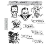 Stampers Anonymous Monstrous - Juego de sellos de goma, material sintético, multicolor, 24,8 x 18,6 x 0,8 cm