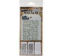 Stampers Anonymous MTS020 Tim Holtz - Juego de plantillas para manualidades (3 unidades), multicolor
