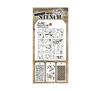 Stampers Anonymous Plantilla Tim Holtz, Set de 3 Mini Plantillas, n.° 3