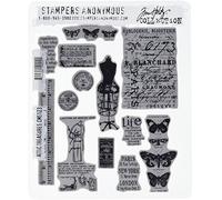 Stampers Anonymous Tesori di Tim Holtz Cling Grande timbro Set-attico