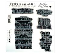 Stampers Anonymous Tim Holtz Cling Rubber Stamp Set-Way with Words
