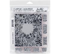 Stampers Anonymous Tim Holtz Cling Stamps 7"X8.5", Botanical Sketch