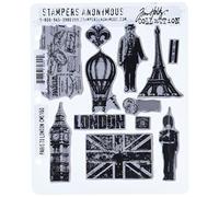 Tim Holtz Large Cling Rubber Stamp Set-Paris To London
