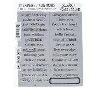 Stampers Anonymous Tim Holtz Large Cling Rubber Stamp Set-Simple Sayings