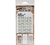 Stampers Anonymous Tim Holtz Mini Capa Stencil Set # 17