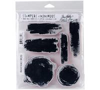 Stampers Anonymous Tim Holtz Pinceladas Juego de Sellos para Estampado (Goma, Multicolor
