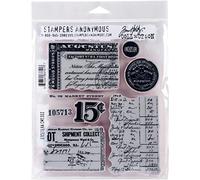 Stampers Anonymous Tim Holtz-Sellos Adhesivos de 7 x 8.5 Pulgadas, Etcetera, Material sintético, Multicolor, 24.5 x 18 x 0.6 cm