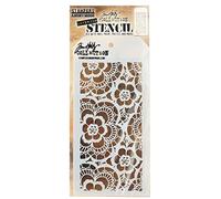 Stampers Anonymous Tim Holtz Stencils Lace, Papel, Blanco, 4.125" x 8.5"