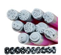Stamping Nail Pens | Nail Design Tools | Manicure Nails Stamper Tools | Nail Stamper Tool Kits | 10 Patterns Stamping Nail Pens | Portable Stamping Nail Pens For Nail Design