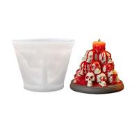 Stampo Per A Forma Di Teschio In Silicone - Stampo Cioccolato Teschio | 3D Per Cubetti Di Ghiaccio A Forma | Candela Di Cera Skull Mountain | Centrotavola Decorativo Per La Festa Di Halloween,