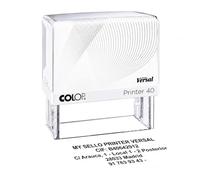 STAMPRINT VERSAL Sello Personalizado TRODAT 4913 | Sello Automático de Caucho 55x20 mm con Logo, Texto, Nombre y Dirección | Ideal para Oficina, Empresa, Médico y Profesor | Blanco