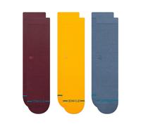 Stance Icon - Paquete de 3 calcetines acolchados de algodón para pantorrilla, Vino, M
