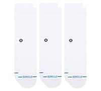 Stance Calcetines Icon Casual – Blanco – Pack de 3 – Medium – Hombres
