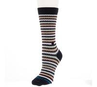 Stance Chiclets - Calcetines de punto gofre, color azul marino a rayas, azul marino, L
