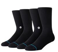 Stance Crew Socks - Icon - Paquetes, Paquete de 2 (negro), L