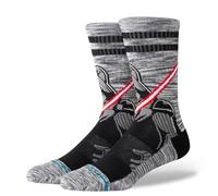 Stance Darth Crew Calcetines Star Wars Vader Negro Rayas Patrón de pantorrilla, Negro, L