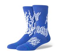 Stance Glacier Crew Socks - Calcetines de pantorrilla con estampado azul cobalto, azul cobalto, L