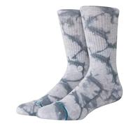 Stance Icon Dye Crew - Calcetines grises con estampado de teñido anudado, gris, M